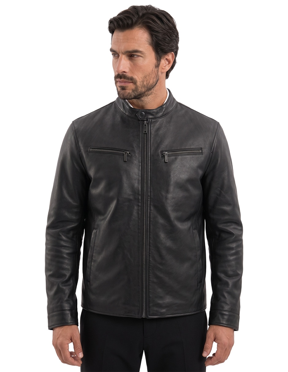 Chamarra casual con bolsillos para hombre 1